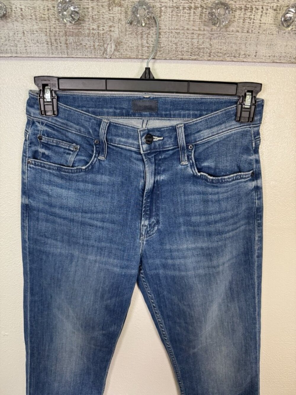 Mother The Mid Rise Rider Ankle Jeans In Wish On A Star Straight Crop Size 29 - Picture 12 of 16